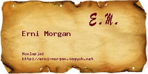 Erni Morgan névjegykártya